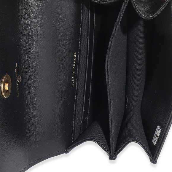 Chanel Black Quilted Lambskin Chain Top Handle Clutch - Picture 8 of 8